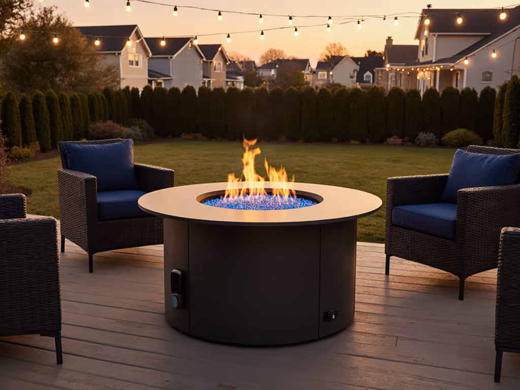 Neighbor-Friendly Round Fire Pit Tables: Clean Entertaining