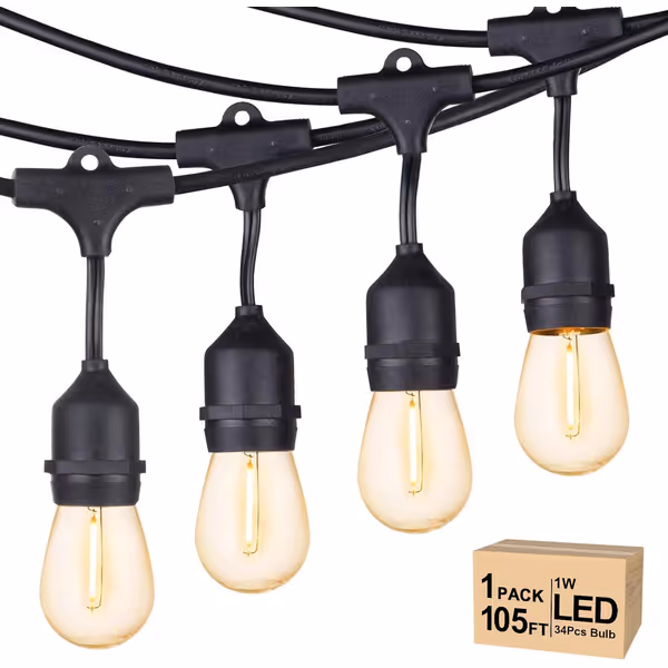 Svater Outdoor String Lights LED 105FT