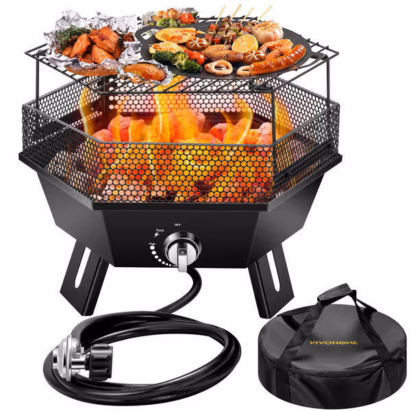 VIVOHOME Portable Propane Fire Pit
